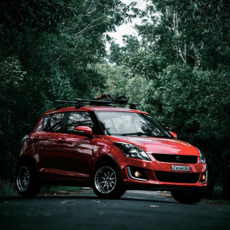 Modified Red Maruti Swift Suzuki Cars Car