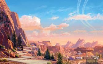 Radiator Springs Wallpaper Top