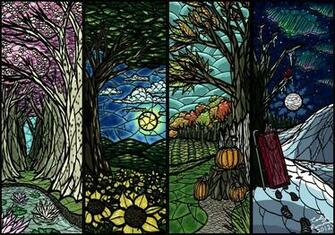Pattern Panels Collage Times Of The Year Spring Summer Autumn
