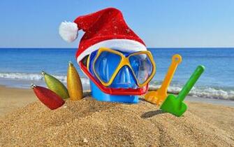 Christmas Beach Wallpaper