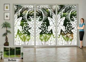 Glass Doors Go Tropical