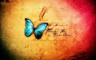 Abstract Blue Butterfly Wallpaper