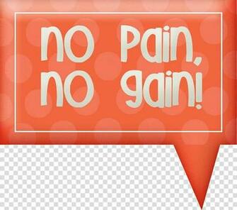 Ready Set Go Series Word Art No Pain Gain Text Overlay