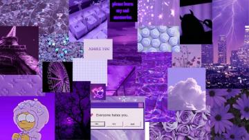 Sad Purple Aesthetic Desktop Wallpaper Top