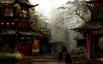 China Wallpaper Red Ninjas Katana Samurai Chinese