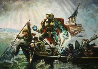 Halo Twist On The Washington Crossing Delaware Painting Post