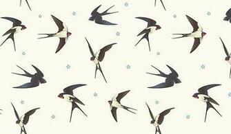 Flying Swallows Wall Mural Patterned Wallpaper Custom