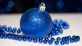 Blue Christmas Ornaments Wallpaper Holiday