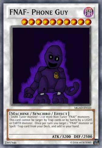 Fnaf Phone Guy Yu Gi Oh Card By Mojo1985
