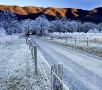 Nature Winter Morning Tourist Sight Great Smoky Mountains