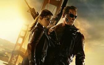 Emilia Clarke Arnold Terminator Genisys Wallpaper HD