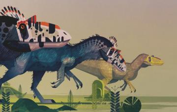 Wallpaper Minimalism Style Dinosaur Art Dinosaurs