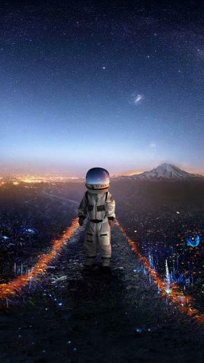 Astronaut Art Space Stars Galaxy Wallpaper
