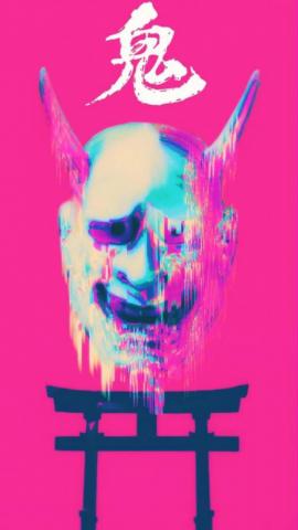 The Deity O N I In Vaporwave