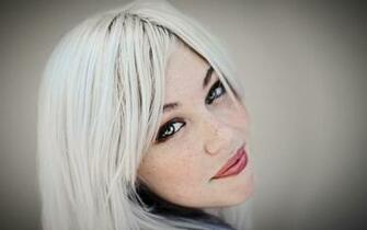 Beautiful Blonde Close Up Wallpaper Stock