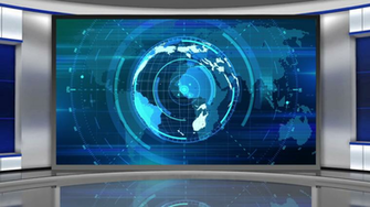 News Broadcast Tv Studio Green Screen Background Loopable