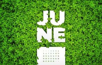 June Desktop Calendar Wallpaper Paper Leaf