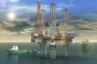 An Oil Rig Wallpaper Picswallpaper