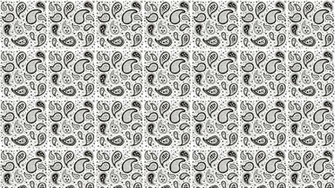 White Black Wallpaper Desktop Paisley