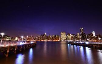 City Night Lights Water X Close