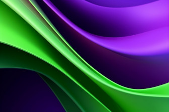 Neon Green And Purple With Smooth Transit Light Background Wallpaper