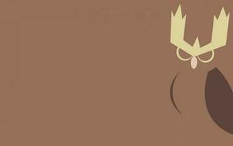 Minimalist Wallpaper Of A Noctowl Flying Pokemon Species