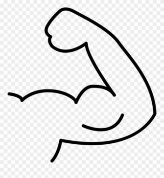 Muscle Flex Outline Comments Flexing Arm No Background Clipart