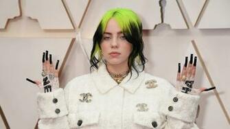 Oscars Billie Eilish Wears All Chanel And Black Jeweled Nail