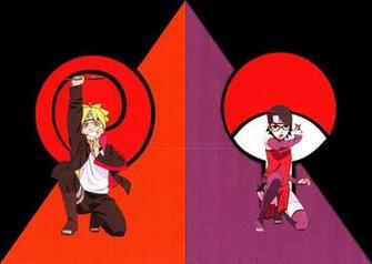 Boruto And Sarada Crest Symbols Wallpaper By Weissdrum