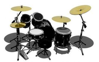 Black Drum Kit By Herbertshin