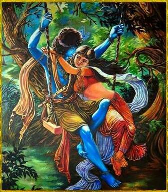 Krishna Beautiful Paintings Wallpaper Dharmik Painting