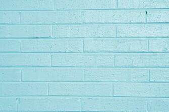 Teal Blue Painted Brick Wall Texture High Resolution Photo