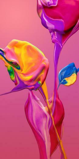 Splash Pink Background Colorful Huawei P30 Stock Wallpaper