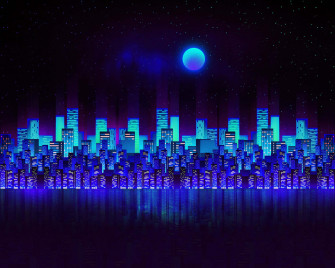 Blue And Pink Aesthetic Neon Wallpaper