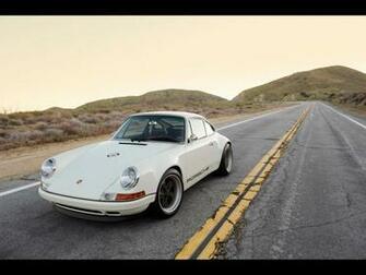 White Singer Porsche Wallpaper Stock