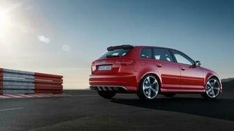 Audi Red Car Side HD Wallpaper