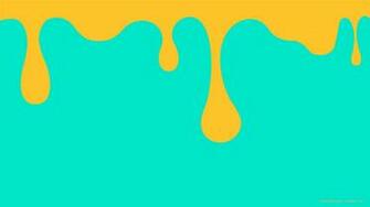 Simple Desktop Wallpaper Orange Teal Drips