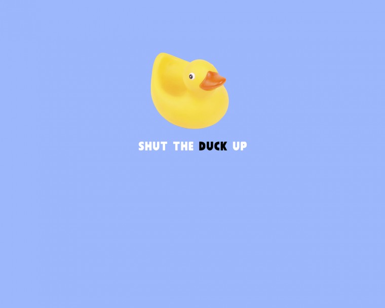Joke Wallpaper Shut The Duck Up