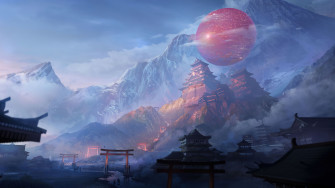 Japanese Castle Digital Art Scenery HD 4k Wallpaper
