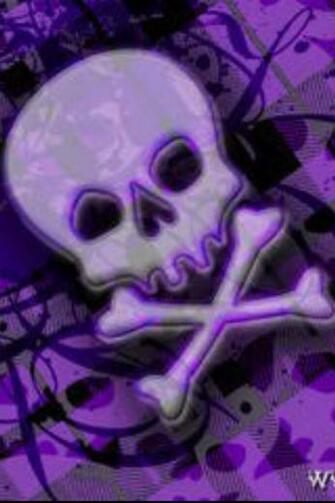 Purple Skull Background Pictures For iPhone