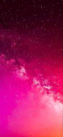 Starry Hot Pink Aesthetic Wallpaper From