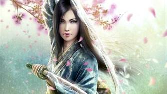 Anime Girl Samurai Wallpaper HD