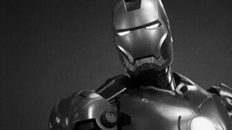 Black And White Iron Man Desktop Pc Mac