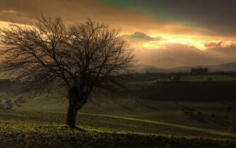 Rolling Hills Sunset Desktop Wallpaper