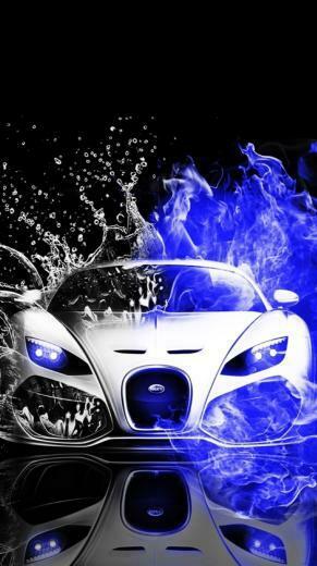 Cool Cars Blue Water Black And White Wallpaper Sc iPhone6