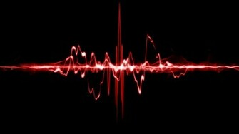 Red Sound Waves Wallpaper