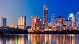 Austin Wallpaper Texas Background Twilight Skyscrapers Reflection