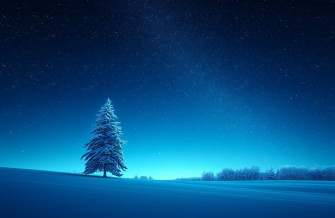 Winter Night Sky Wallpaper