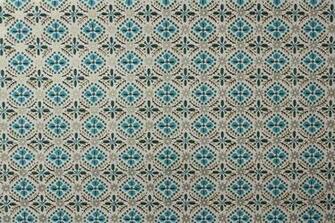 S Vintage Wallpaper Aqua Green And Gold Geometric Pattern