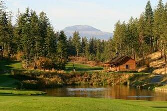 Log Cabin With Mountain In Background Hockey Canada Pin
